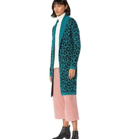 NWT BCBGeneration leopard print long cardigan XXS - Picture 6 of 11
